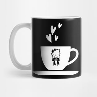 Funny kitty cat coffee cup, coffee lovers gift, coffee gift, coffee cozy, birthday, cafeteria’s stickers, fashion Design, restaurants and laptop stickers, lovely coffee cup with Kitty cat inside Mug